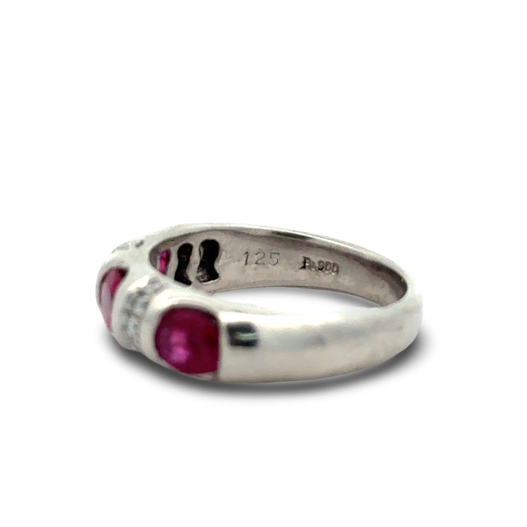 Ruby and Diamond Platinum Ring