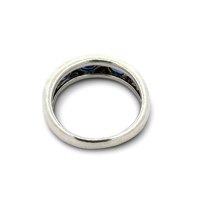 Sapphire and Diamond Platinum Ring