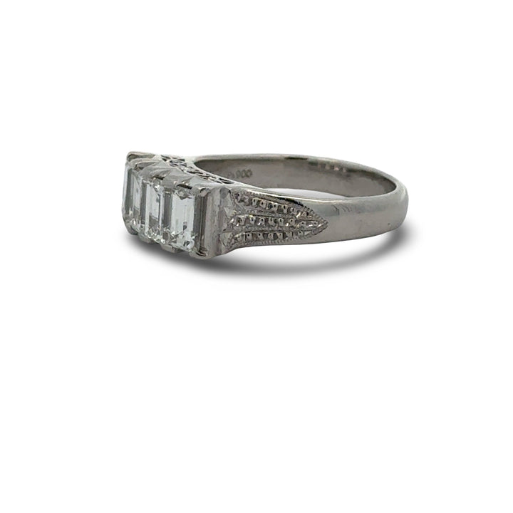 4 Stone Diamond Platinum Ring