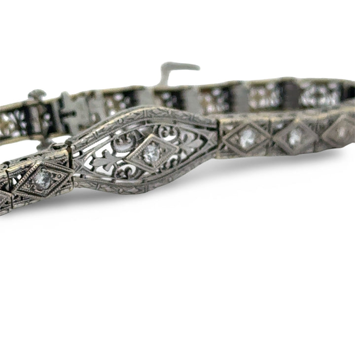 Art Deco Diamond and 14K White Gold Bracelet