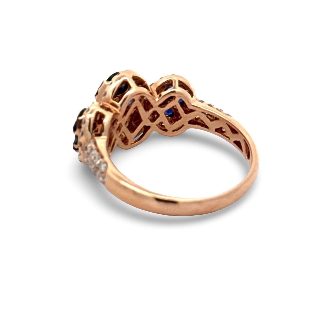 Effy 1.13 ctw Sapphire, Diamond and 14K Rose Gold Ring