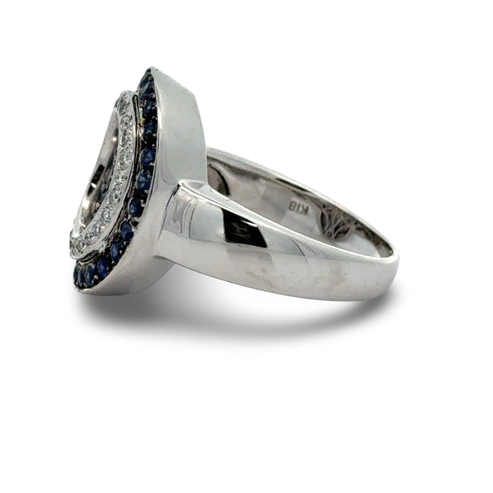 Sapphire and Diamond Platinum Ring