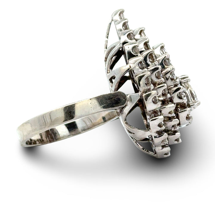 Diamond Cluster 14kt White Gold Ring