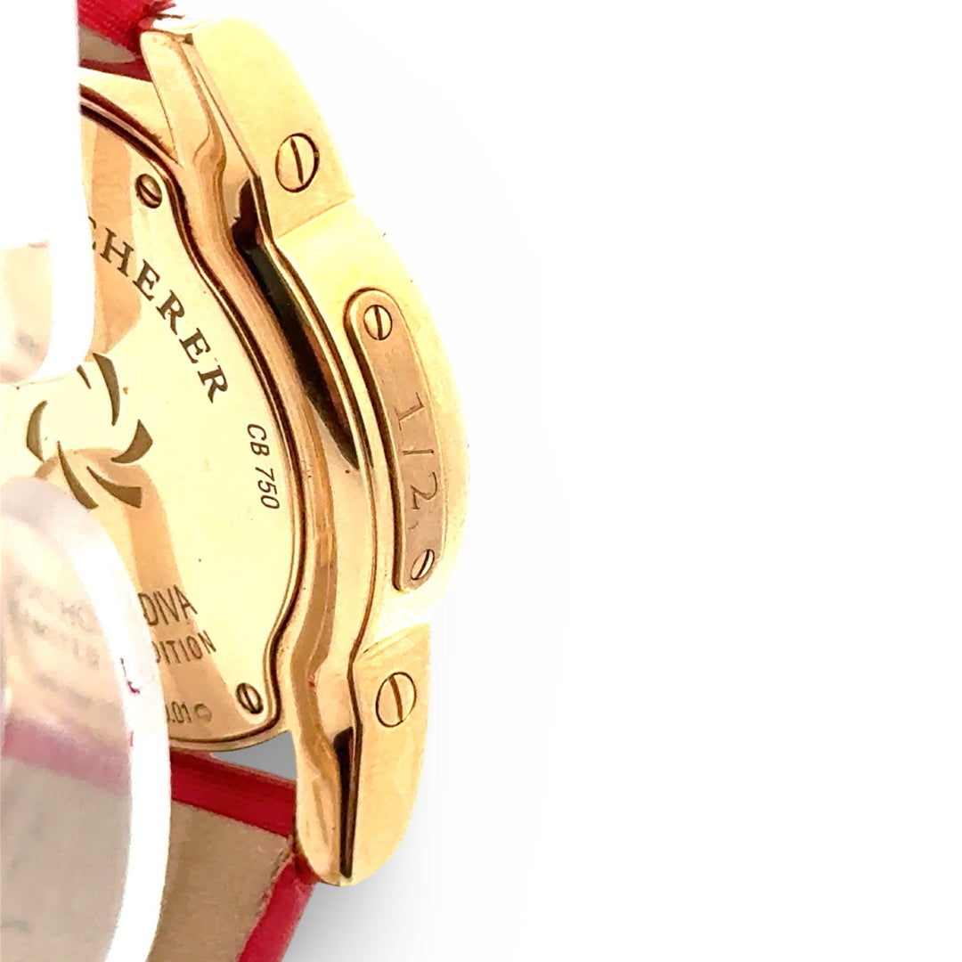 Limited Edition Rare #1 of 2 Carl F. Bucherer Pathos Diva Pink Sapphire & Diamond 18K Yellow Gold Watch MSRP $63,000