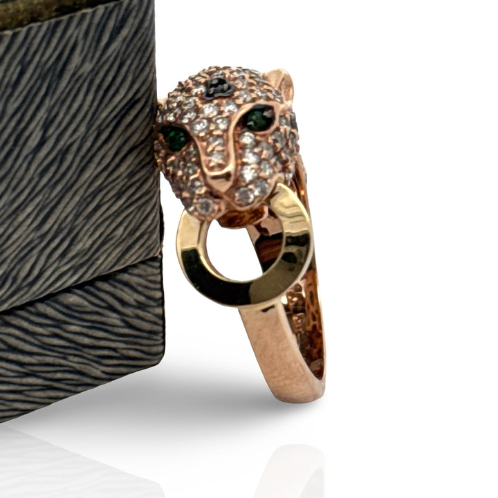 Effy Diamond, Emerald and 14K Rose Gold Panther Ring