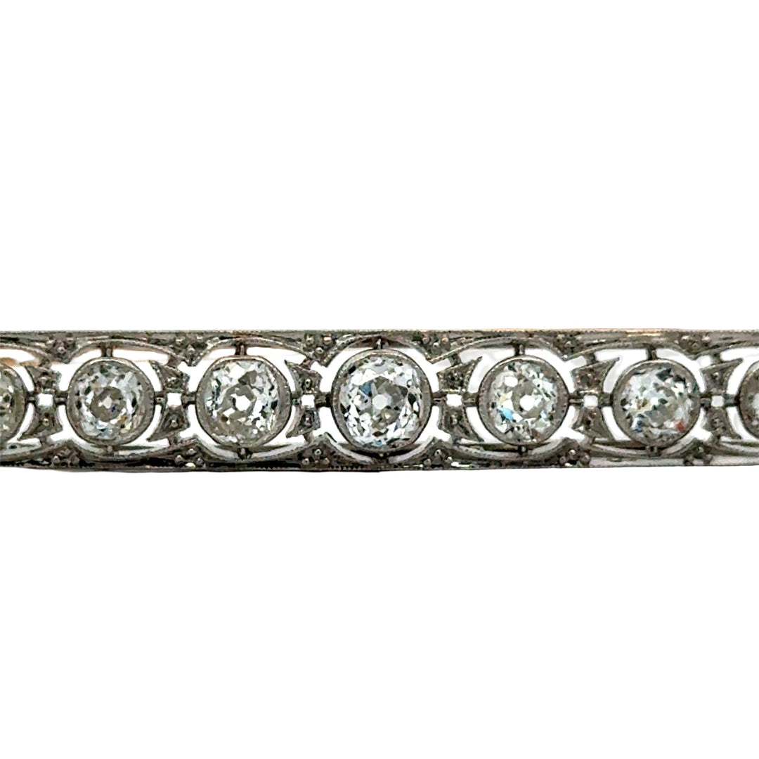 Art Deco 3.50cttw Diamond Platinum Brooch