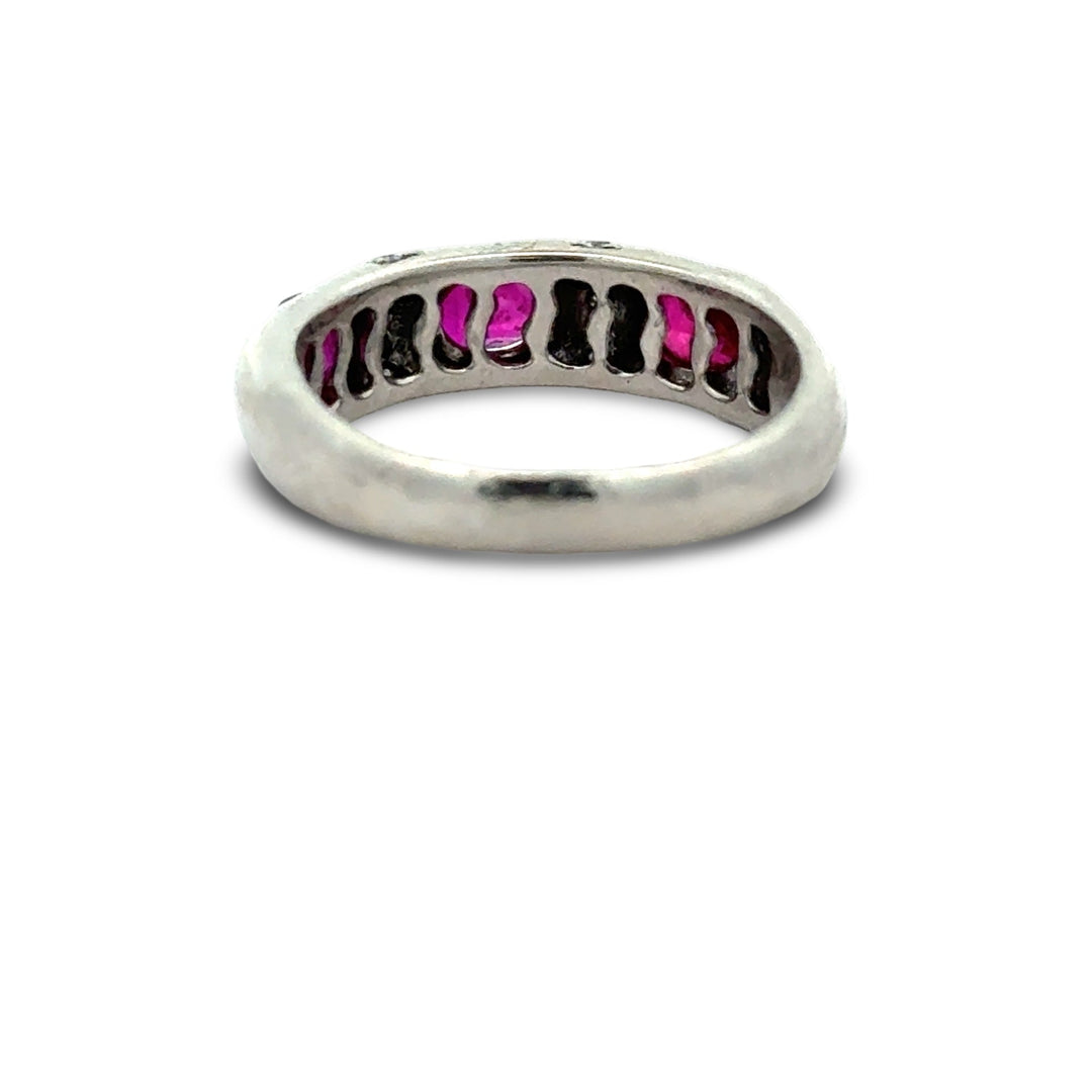 Ruby and Diamond Platinum Ring