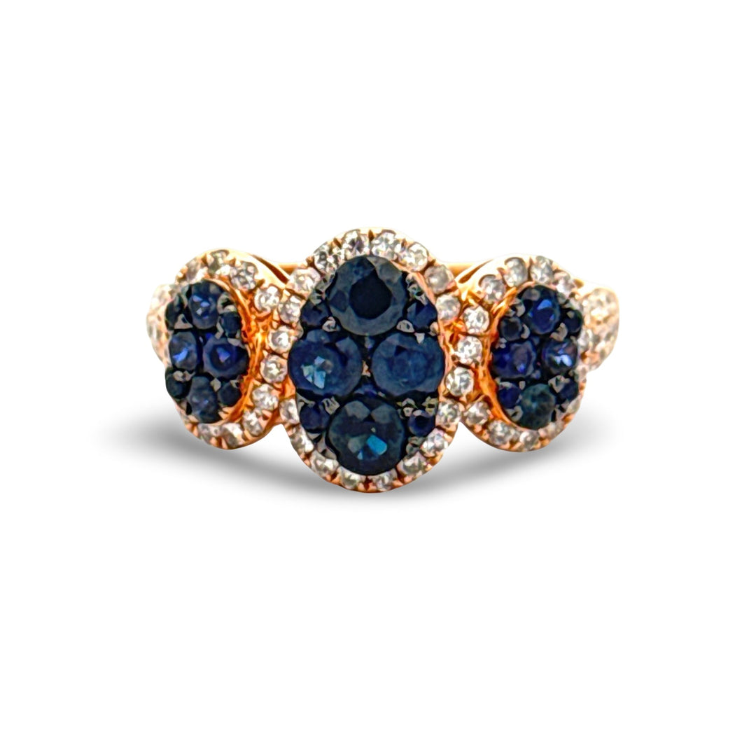 Effy 1.13 ctw Sapphire, Diamond and 14K Rose Gold Ring