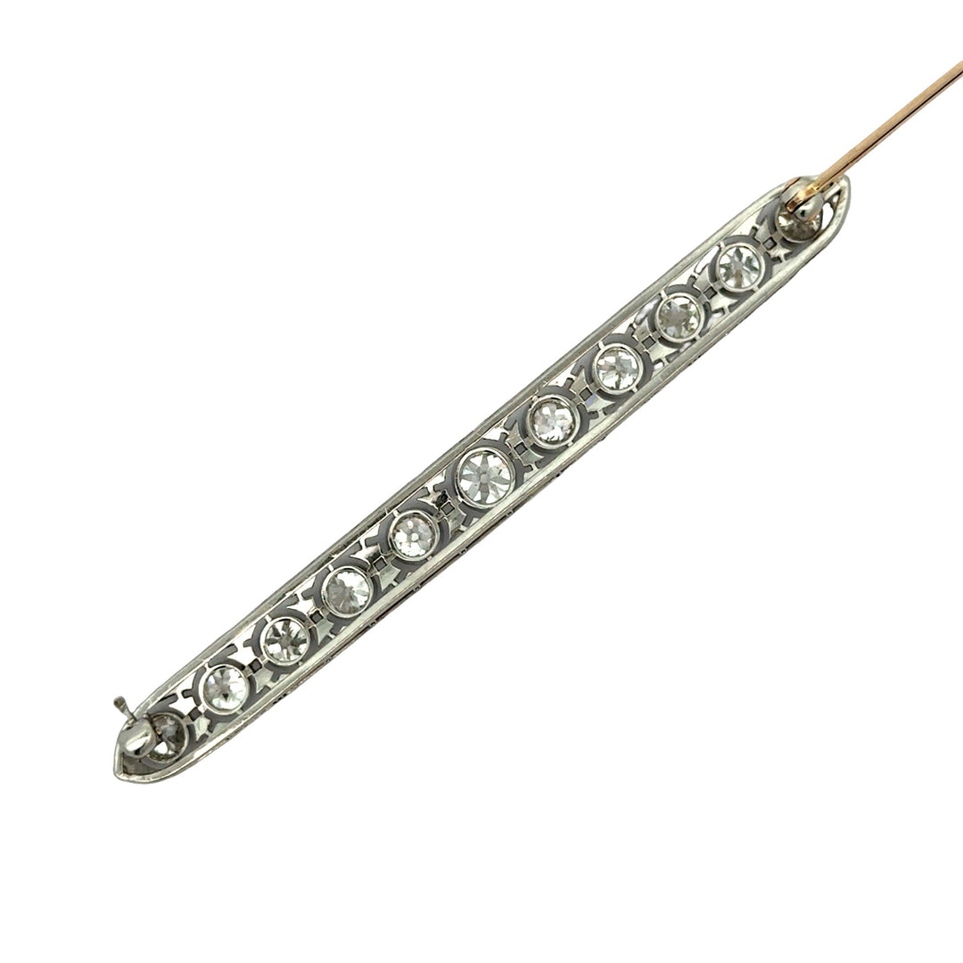 Art Deco 3.50cttw Diamond Platinum Brooch