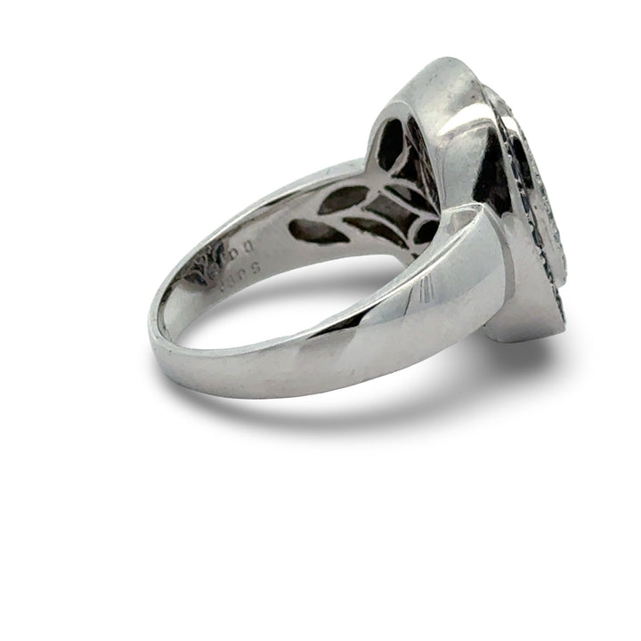 Sapphire and Diamond Platinum Ring