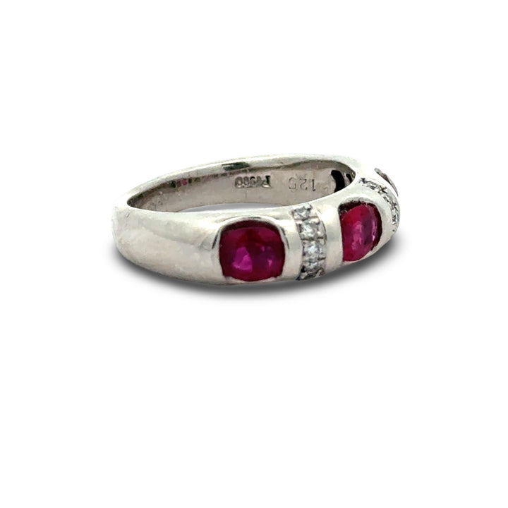 Ruby and Diamond Platinum Ring