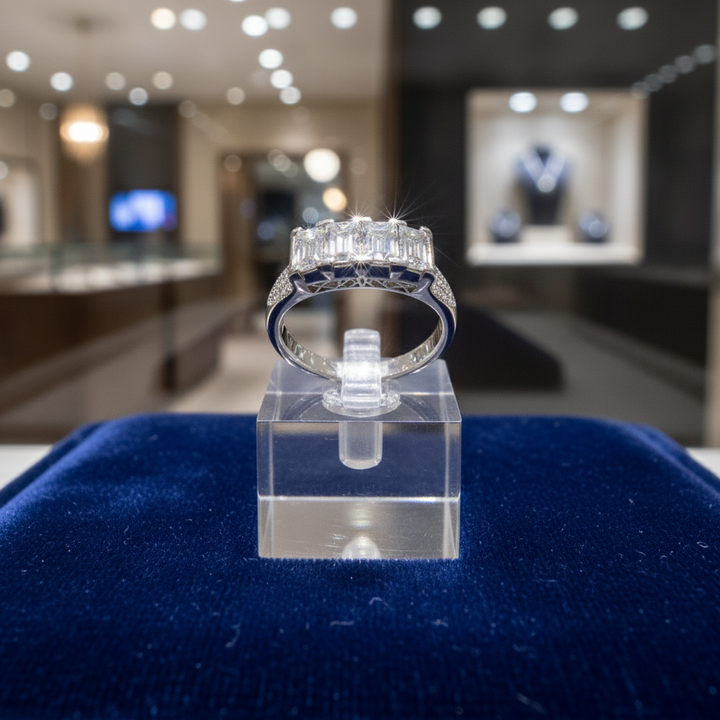 4 Stone Diamond Platinum Ring