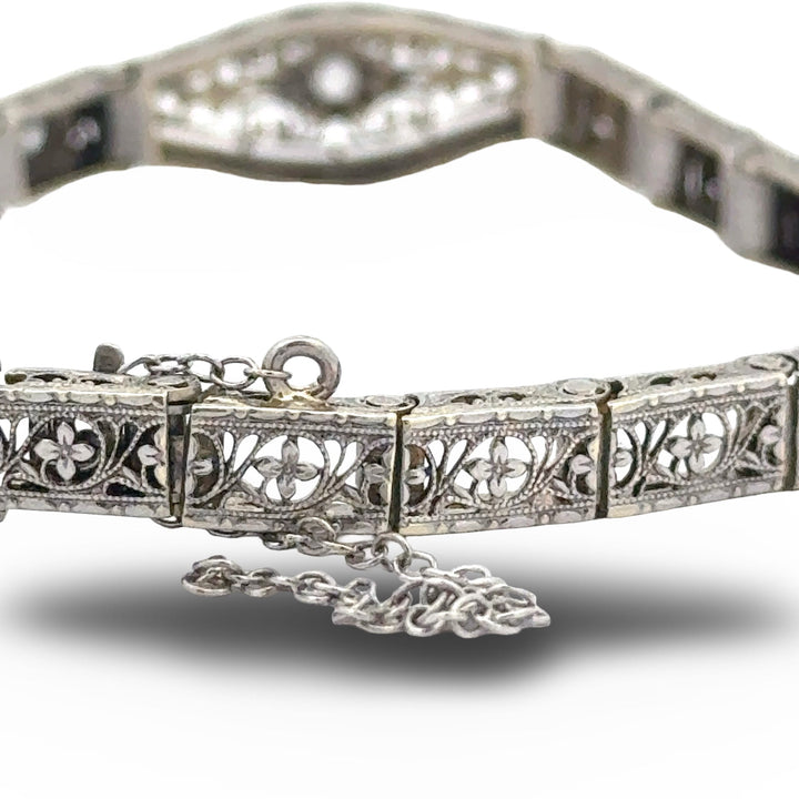 Art Deco Diamond and 14K White Gold Bracelet