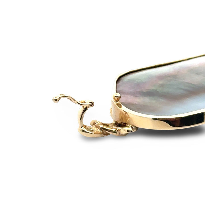 Designer Mabe Pearl and Diamond 14K Yellow Gold Pendant/Enhancer