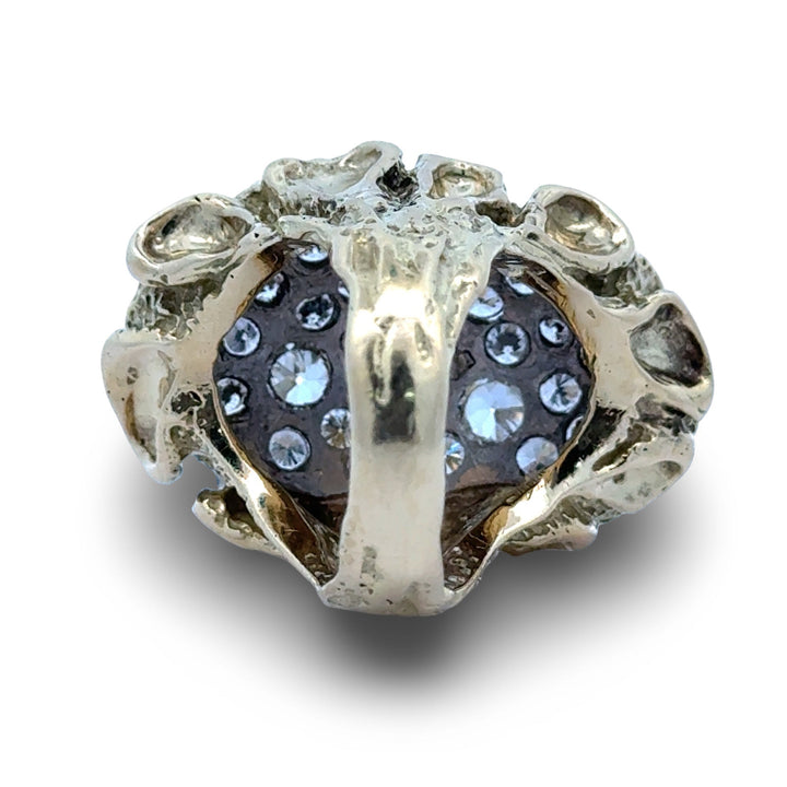 Custom Made 2.00cttw Diamond and 18kt Yellow Nugget Ring