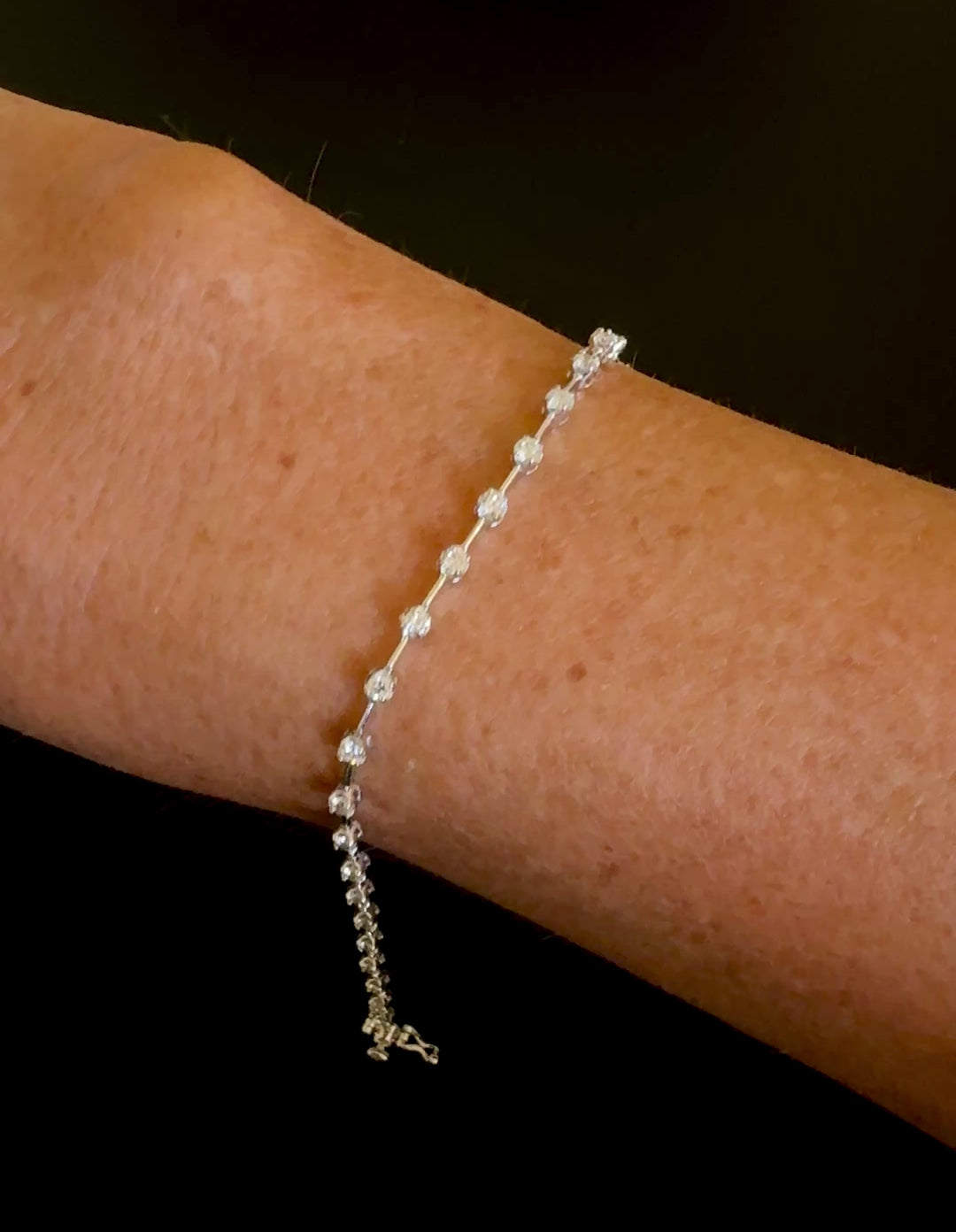 One Carat Lab Grown Station Bracelet