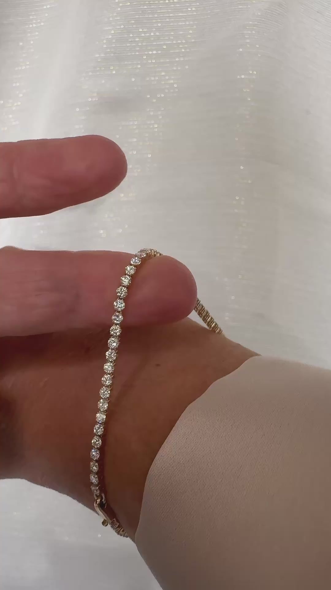 Dainty 3.00 CTW Lab Grown Diamond 14K White Gold Tennis Bracelet
