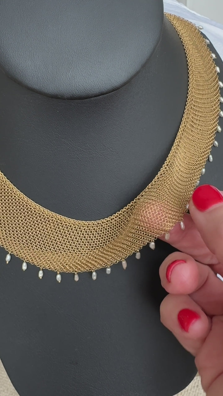 Tiffany & Co. Elsa Peretti 18k Yellow Gold Mesh Necklace