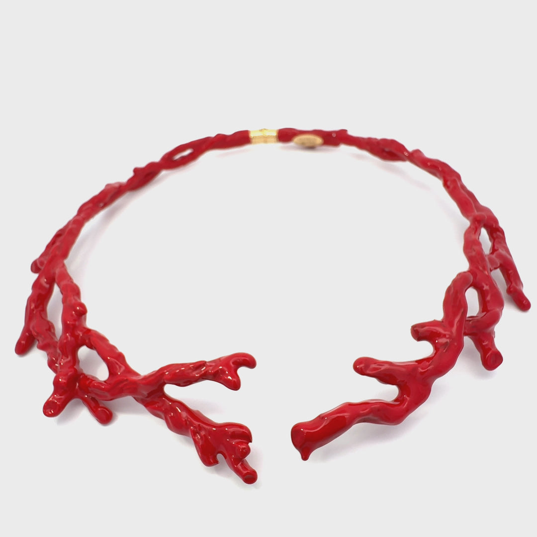 Annibale Baldini Italian Red Coral Necklace