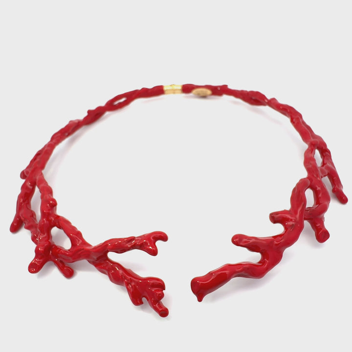 Annibale Baldini Italian Red Coral Necklace
