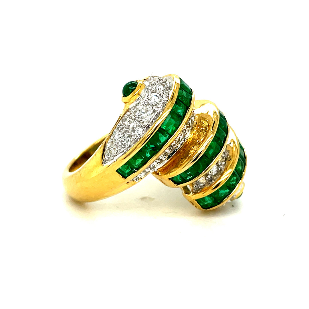 Designer Prestige Emerald & Diamond Ring 13700