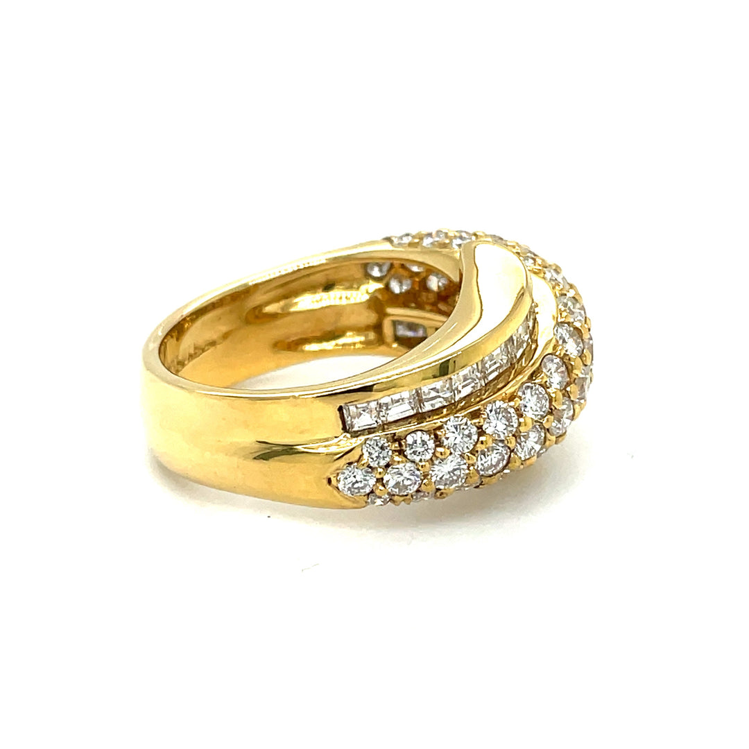 Charles Krypell Yellow Gold and Diamond Ring