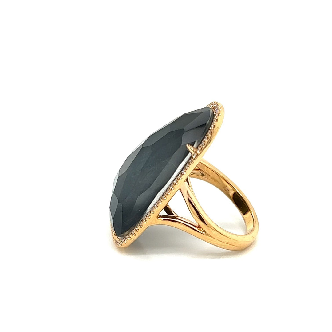 Estate Haute Hematite by Doves Statement Ring