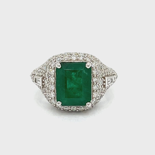 Emerald and Diamond Ring