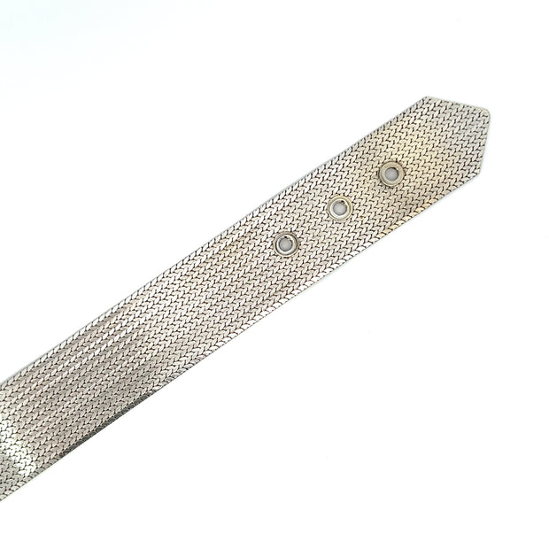 Vintage Italian Diamond and 18K White Gold Buckle Bracelet