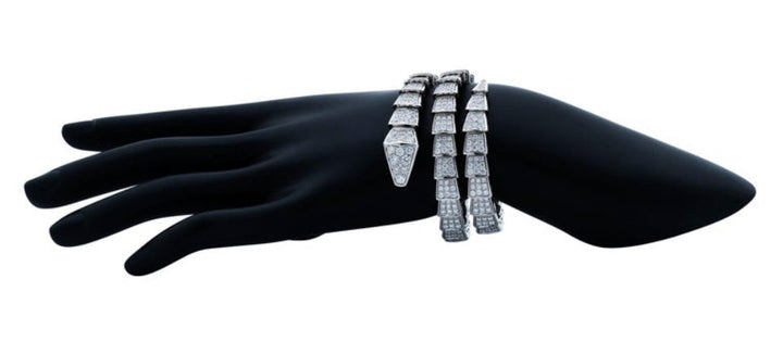 Bulgari Serpenti Viper Double Coil 15.03 Carat Diamond Bracelet